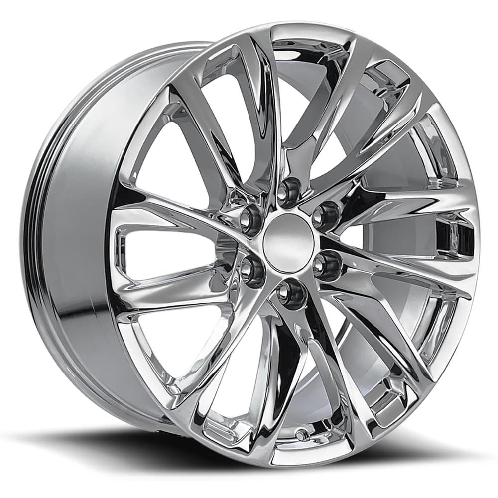22X9 6X5.5 +28 HB 78.1 ESCALADE 12-SPK CHROME WITH CAP-SR1 Performance
