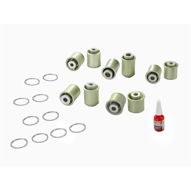 aFe Control PFADT Steel Frame Drag Rear Solid Spherical C/A Bearings Set; Chevy Corvette C5 / C6