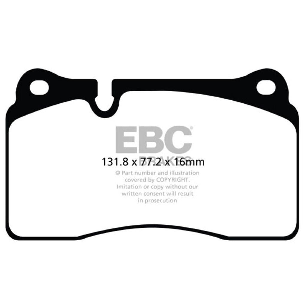 EBC Brakes Redstuff Ceramic Low Dust Brake Pads for Audi TT RS Quattro (Part Number DP32070C)