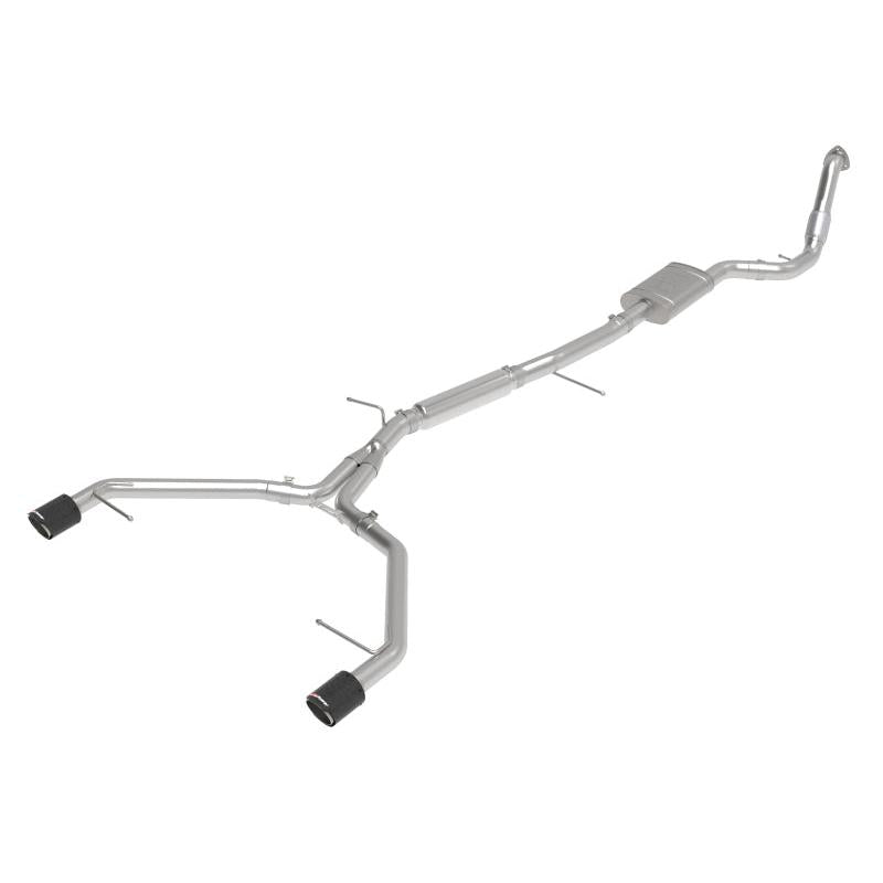 aFe 17-19 Audi A4 (B9) MACH Force-Xp 3in to 2.5in 304 SS Cat-Back Exhaust System-Dual Carbon Tips-SR1 Performance