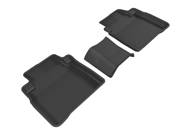 3D MAXpider 2016-2019 Nissan Maxima Kagu 2nd Row Floormats - Black-SR1 Performance