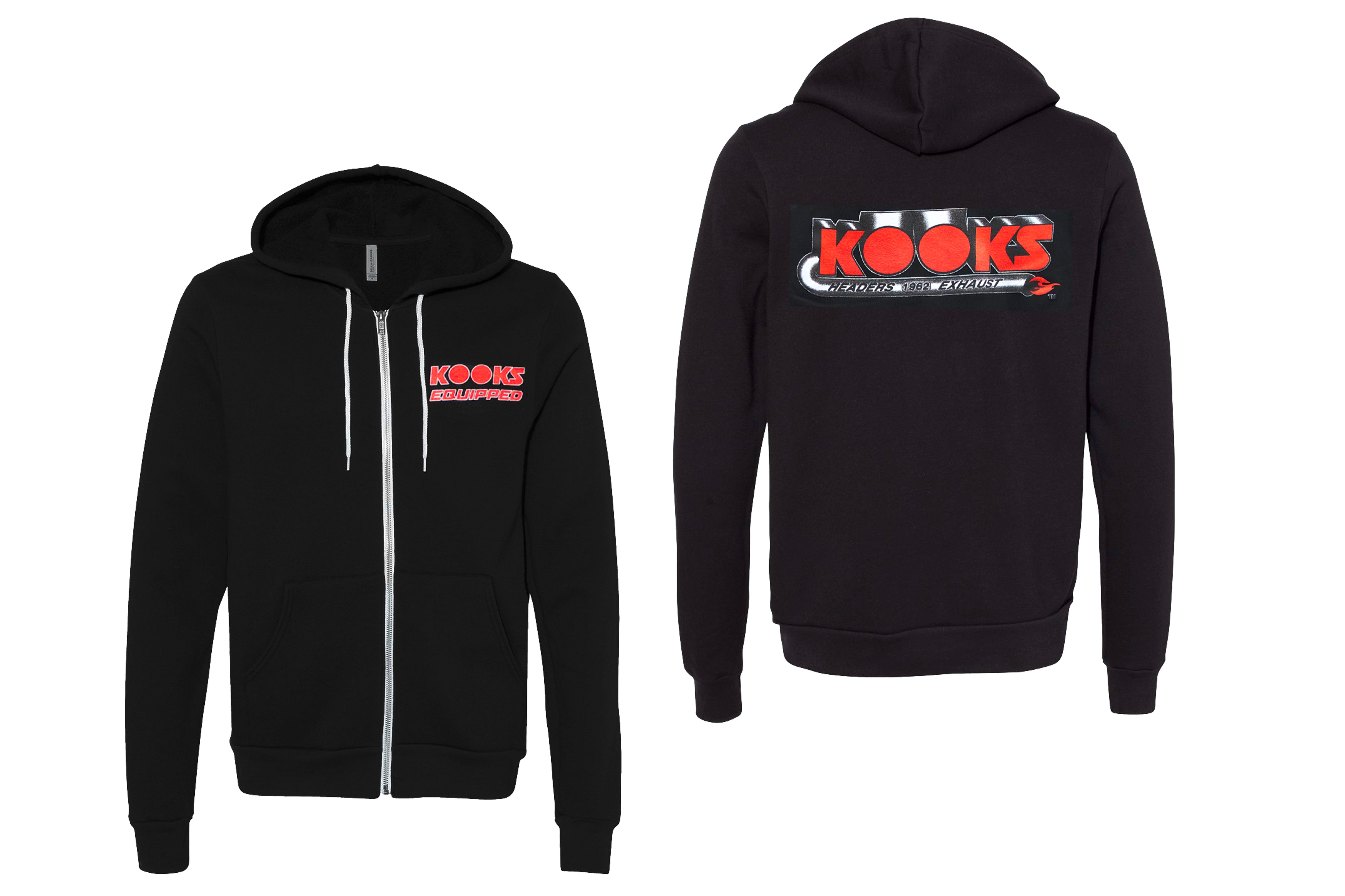 Kooks Logo Zip Up Hoodie Black - Medium