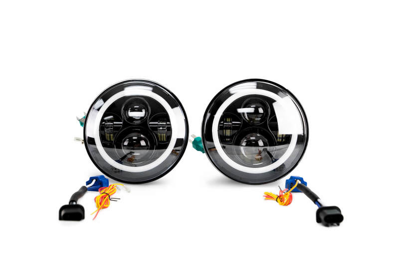 DV8 Offroad LED Projector Headlights with Halo for Jeep Wrangler JK (2007-2018)