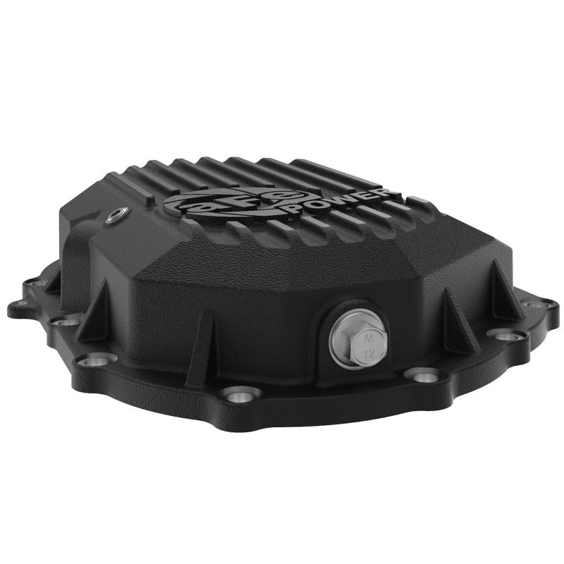 AFE Power 11-18 GM 2500-3500 AAM 9.25 Axle Front Diff Cover Black Machined w/ 2 Qts 75w90 Oil