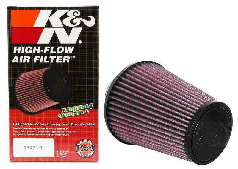 K&N Universal Tapered Filter 3in Flange ID x 6in Base OD x 4in Top OD x 6.75in Height-SR1 Performance