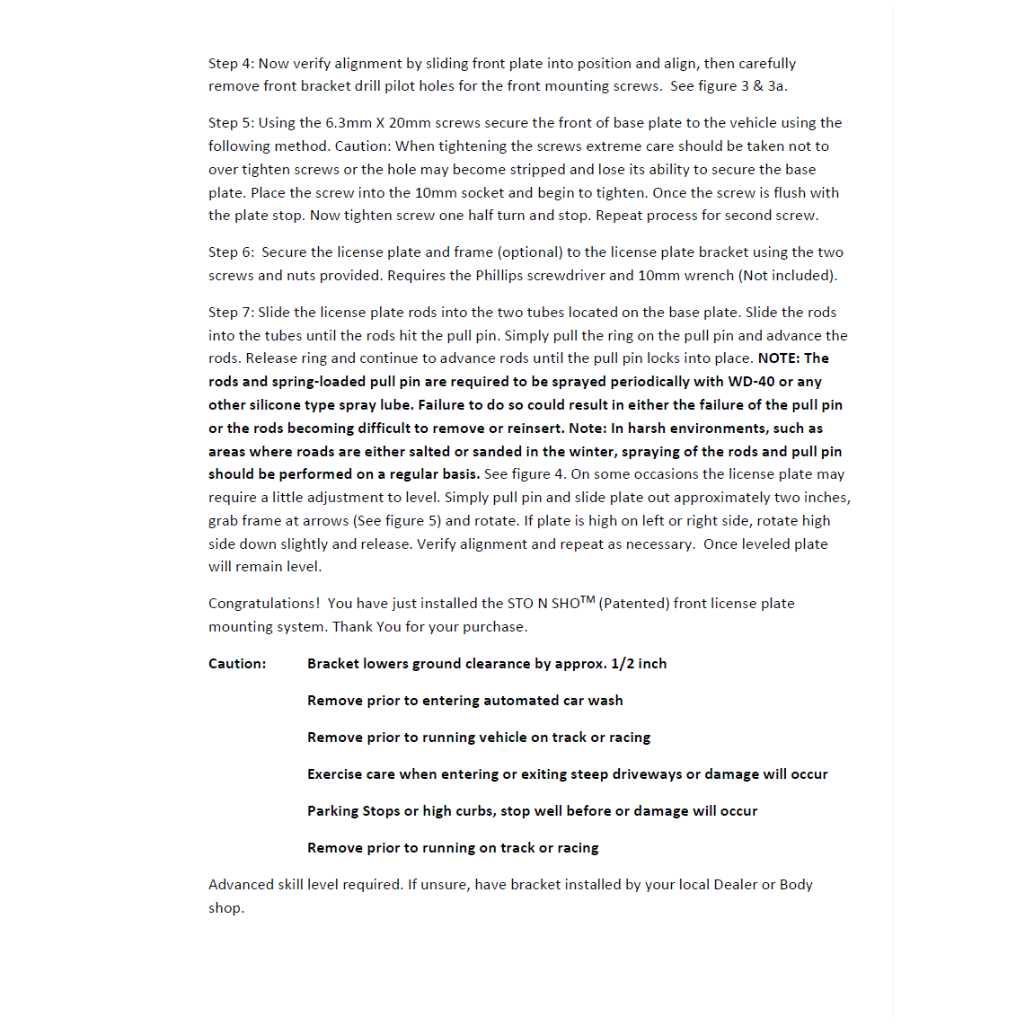 97-04 Chevrolet Corvette License Plate Frame Bracket-SR1 Performance