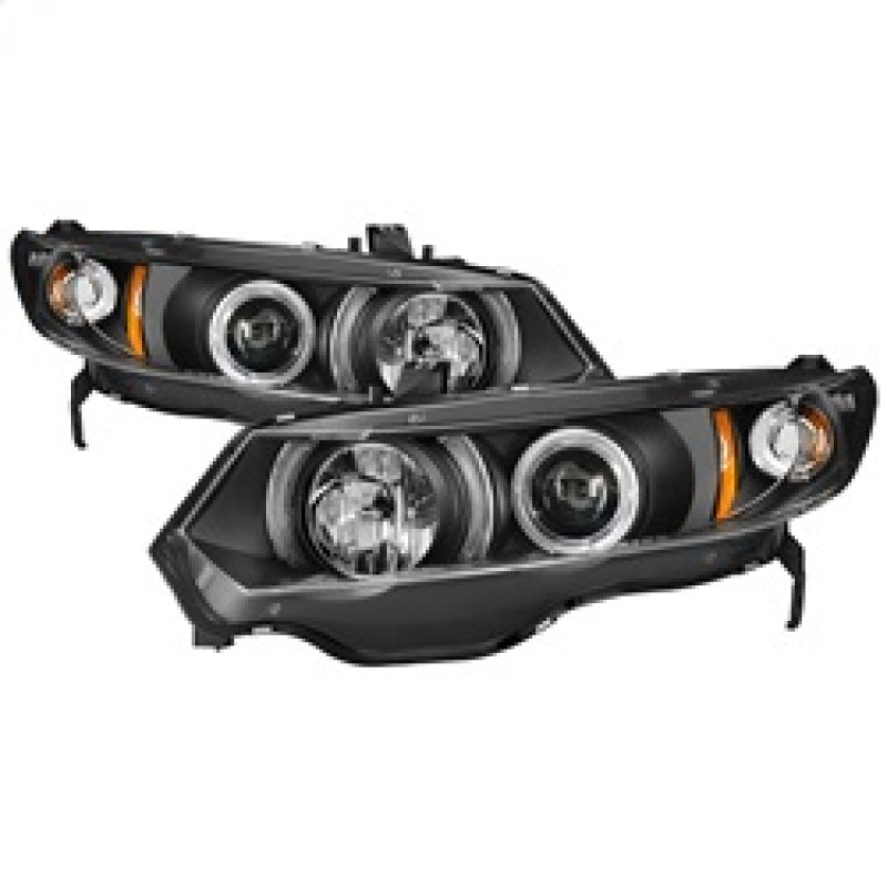 Spyder Honda Civic 06-08 2Dr Projector Headlights LED Halo Black High H1 Low H1 PRO-YD-HC06-2D-HL-BK-SR1 Performance