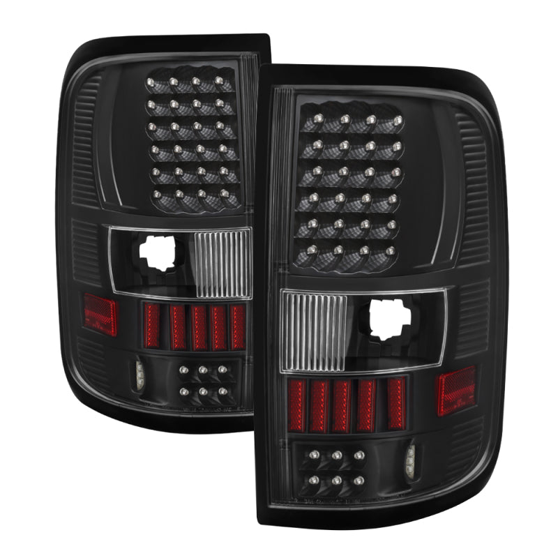 Xtune Ford F150 Styleside 04-08 (Not Fit Heritage & SVT) LED Tail Lights Black ALT-ON-FF15004-LED-BK-SR1 Performance