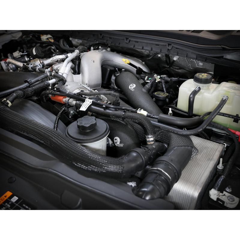 aFe 23-24 Ford F250/F350 Super Duty V8-6.7L BladeRunner 3 In. Aluminum Hot and Cold Charge Pipe- BLK-SR1 Performance