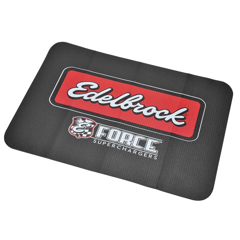 Edelbrock Racing Fender Cover - PVC Foam Mat - 2 Color Printed Edelbrock Racing Logo-SR1 Performance