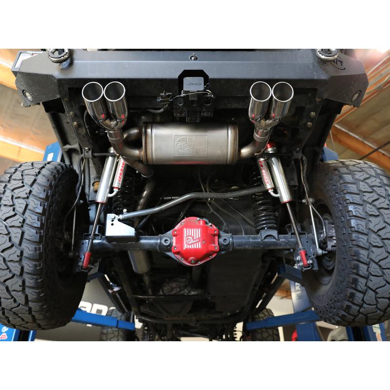 aFe Vulcan Series 2.5in 304SS Cat-Back Exhaust 07-18 Jeep Wrangler (JK) V6-3.6/3.8L w/ Polished Tips-SR1 Performance