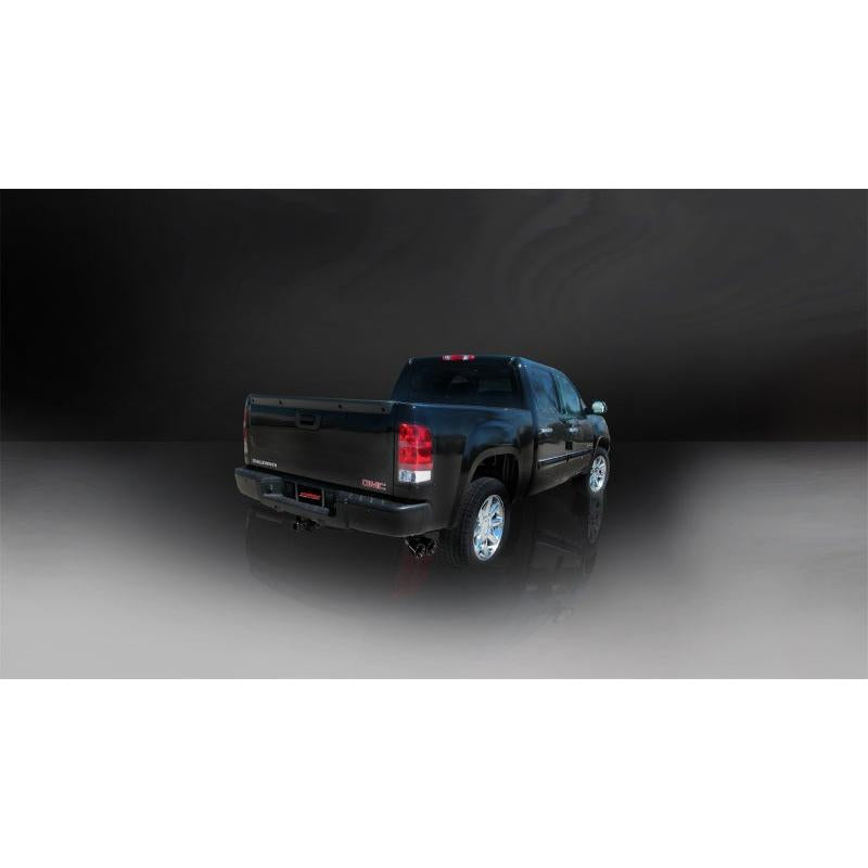 Corsa 10-10 GMC Sierra Denali 6.2L V8 3in Cat-Back Single Side w Twin 4in Black Pro-Series T-SR1 Performance