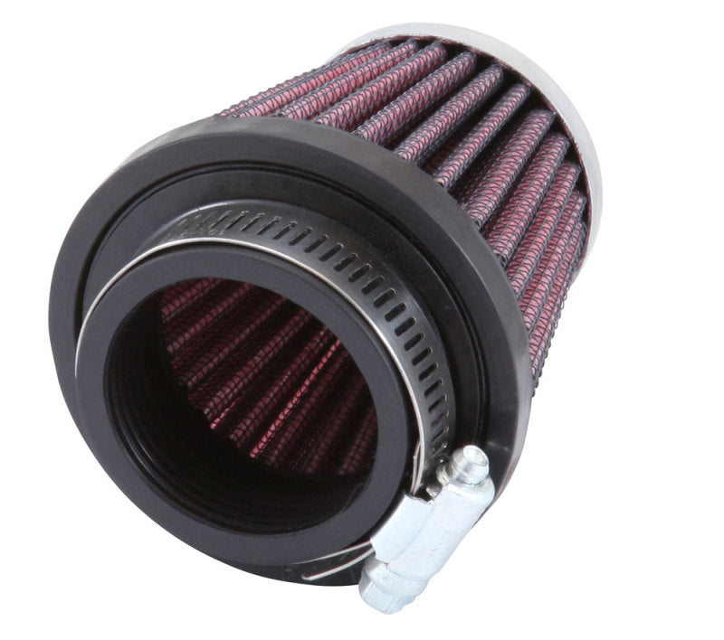 K&N Universal Chrome Filter-Round Tapered-1.688in Flange ID x 2in Top OD x 3in Base OD x 2.75in H-SR1 Performance