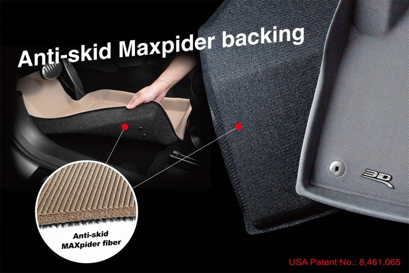3D MAXpider 2009-2019 Volkswagen Tiguan/Tiguan Limited Classic 1st Row Floormat - Black-SR1 Performance