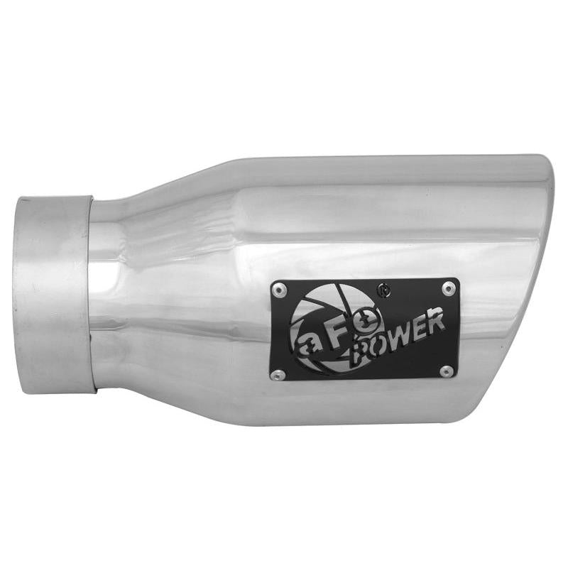 aFe MACH Force-Xp 3in Inlet x 4-1/2in Outlet x 9in Length 304 Stainless Steel Exhaust Tip