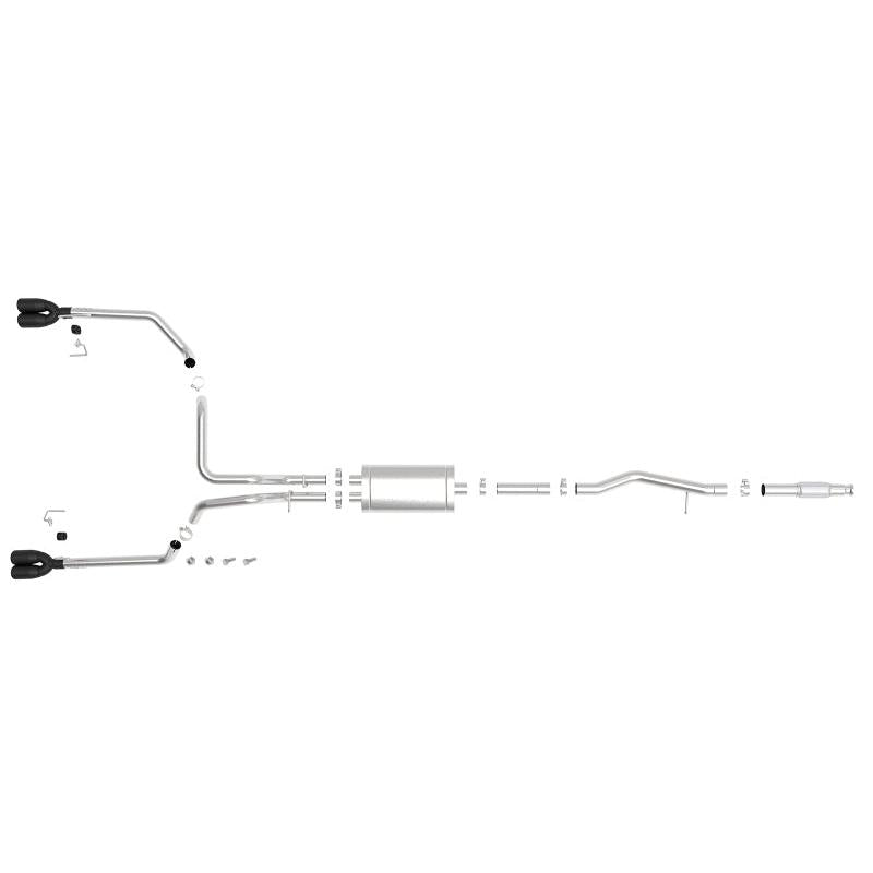 aFe Vulcan Series 3in-2-1/2in 304 SS Cat-Back 2019 GM Silverado / Sierra 1500 V8-5.3L w/ Black Tips-SR1 Performance