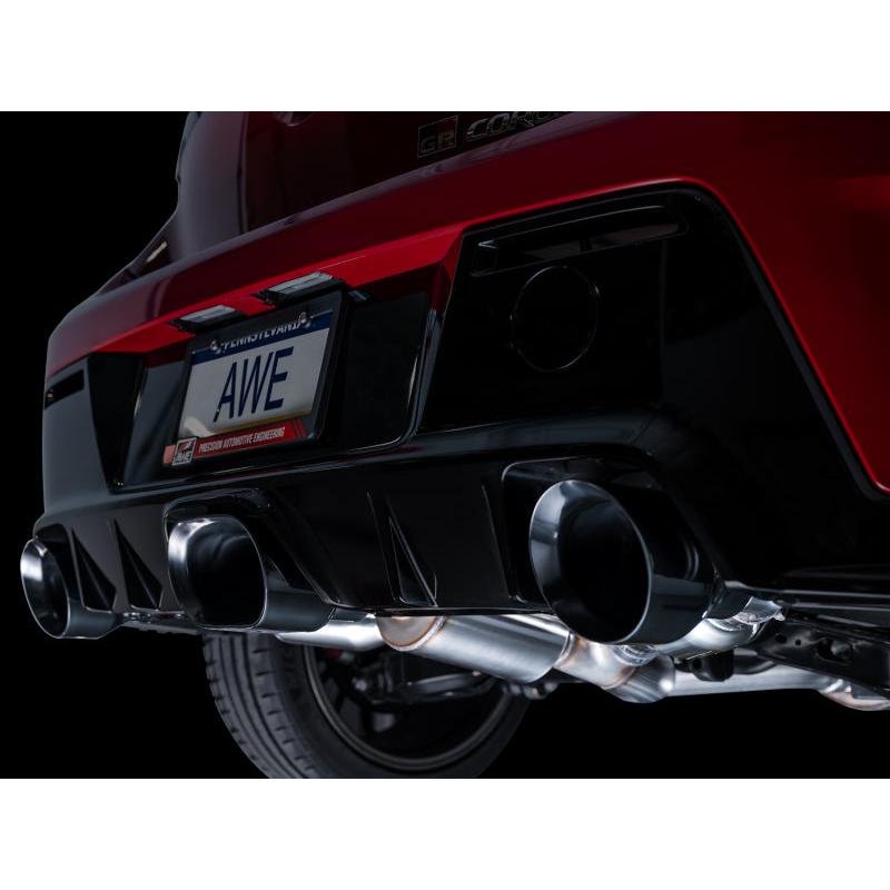 AWE Tuning 2023+ Toyota GR Corolla Track Edition Exhaust - Diamond Black Tips