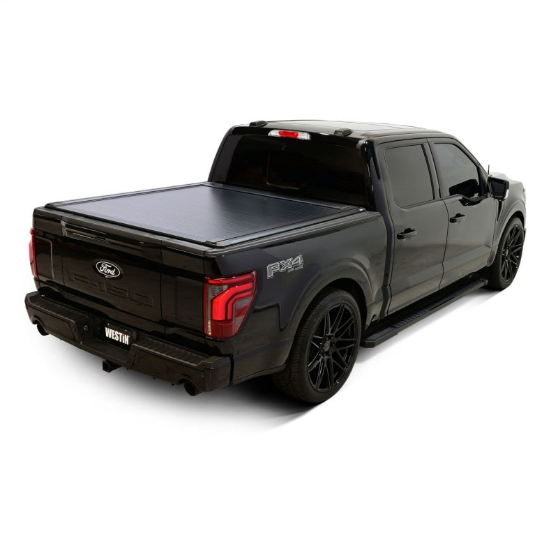 Westin 15-25 Ford F-150 Electric Retractable Tonneau Cover with Black Finish