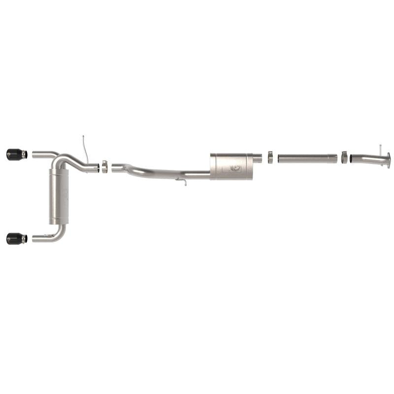 aFe Vulcan 3in 304 SS Cat-Back Exhaust 2021 Ford Bronco L4-2.3L (t)/V6-2.7L (tt) w/ Black Tips-SR1 Performance