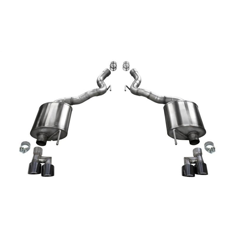 Corsa 2018-2023 Ford Mustang GT Convertible Sport Axle-Back Exhaust w/ Black PVD 4in Tips-SR1 Performance