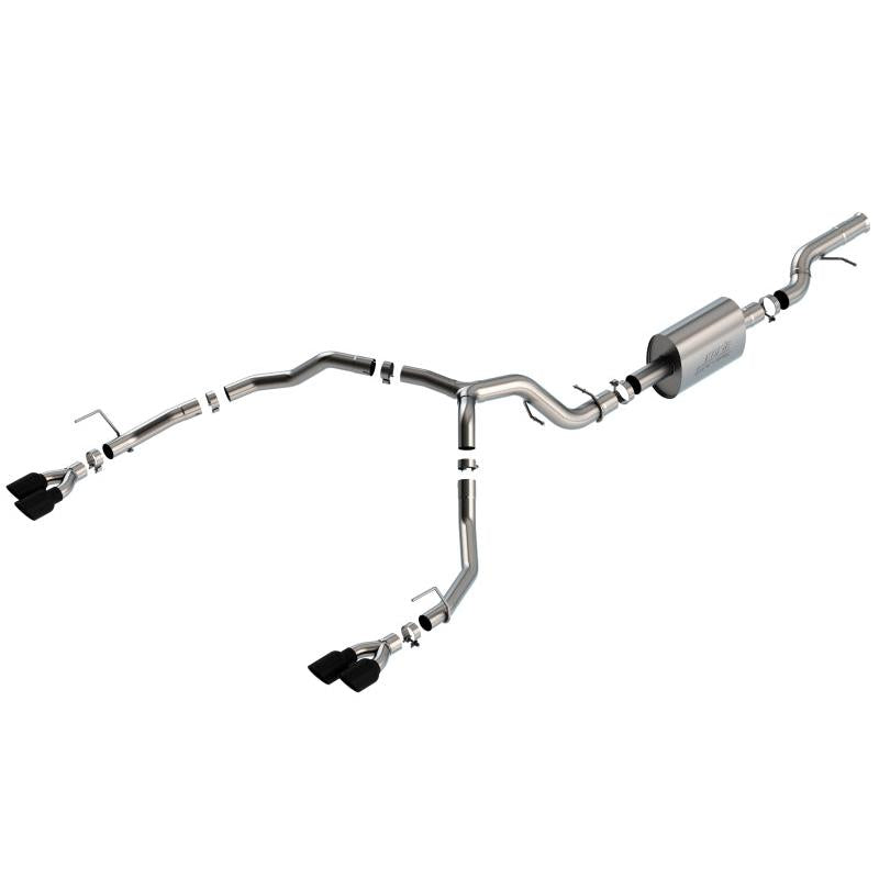 Borla 21-22 Chevrolet Tahoe 6.2L V8 2/4WD 4DR T-304 SS S-Type Cat-Back Exhaust w/ Black Chrome Tips