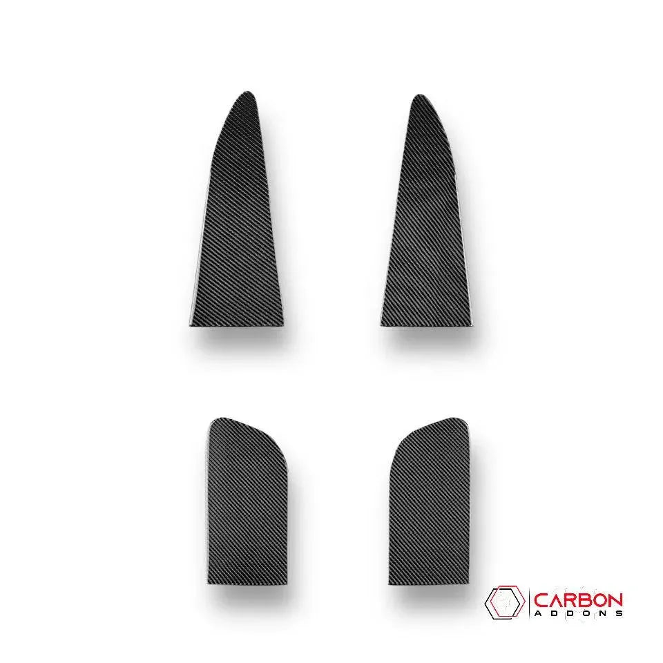 [4pcs] Real Carbon Fiber Center Console Side Trim Overlay for 2011-2020 Dodge Durango - carbonaddons Carbon Fiber Parts, Accessories, Upgrades, Mods