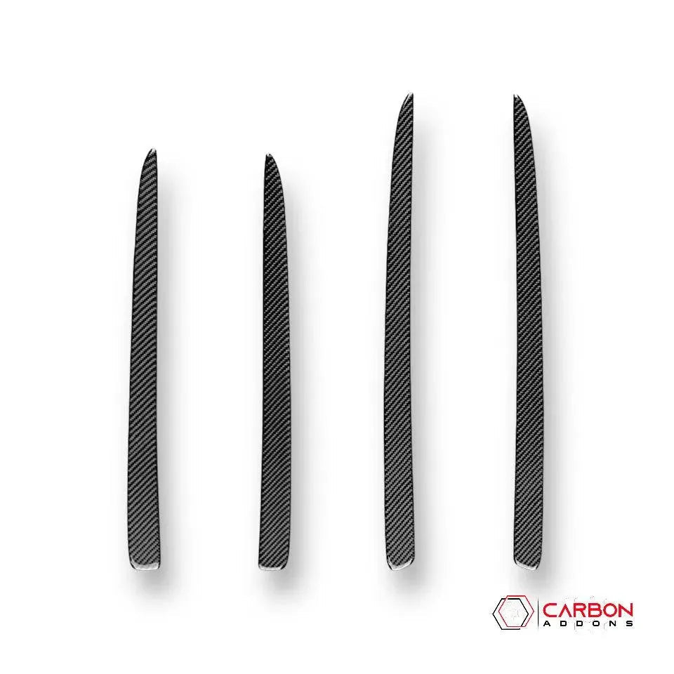 [4pcs] Real Carbon Fiber Door Panel Trim Overlay for 2011-2022 Dodge Durango - carbonaddons Carbon Fiber Parts, Accessories, Upgrades, Mods