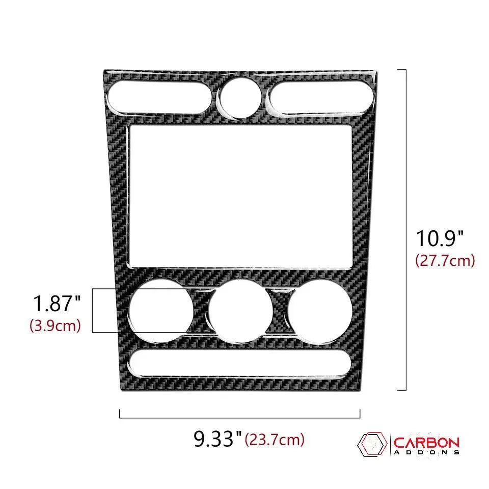 [4pcs] Real Carbon Fiber Infotainment Radio Trim Overlay | Ford Mustang 2005-2009 - carbonaddons Carbon Fiber Parts, Accessories, Upgrades, Mods