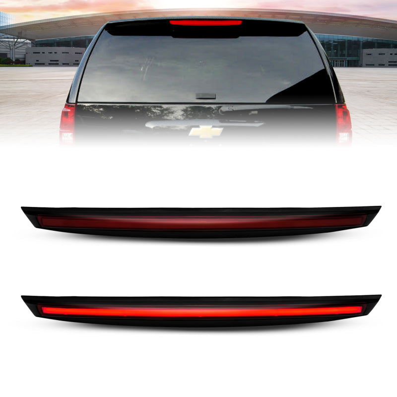 ANZO 2007-2014 Chevrolet Suburban 1500 LED 3rd Brake Light Black Housing Smoke Lens w/ Spoiler 1pc