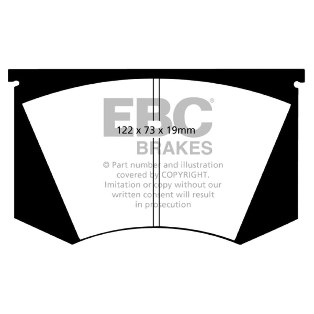 EBC Yellowstuff Front Brake Pads for 1966-1976 Lamborghini Models – High-Performance Street and Track Use