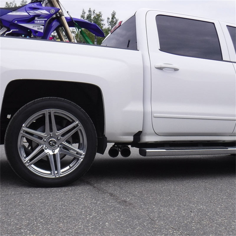 MBRP 09+ Chevrolet Silverado 1500 3in Cat Back Pre-Axle Dual Outlet w/ 4in Tip - Black-SR1 Performance