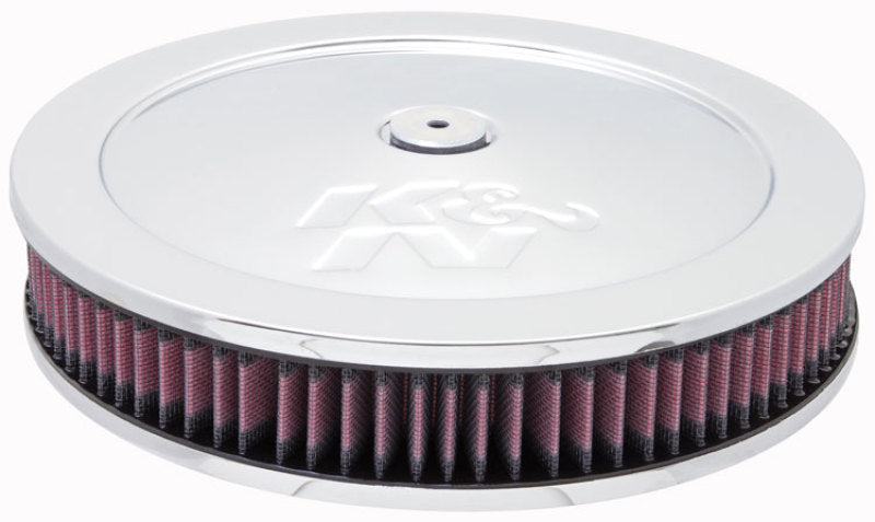 K&N 5 1/8in Flange 11in OD 3 1/4in Height w/ Vent Custom Air Cleaner Assembly-SR1 Performance