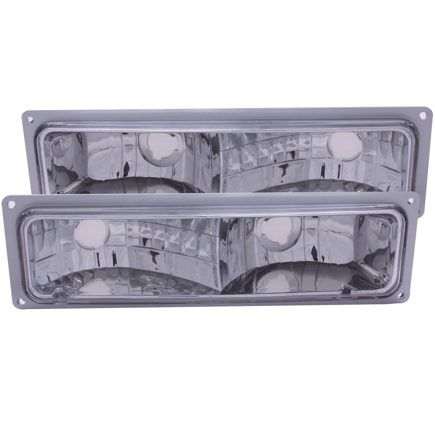 CHEVY/GMC C/K1500/2500 88-98 / C/K3500 88-00 / SUBURBAN 92-99 / BLAZER (FULL-SIZE) 92-94 / TAHOE 95-99 / YUKON 92-99 EURO PARKING/SIGNAL LIGHTS CHROME CLEAR