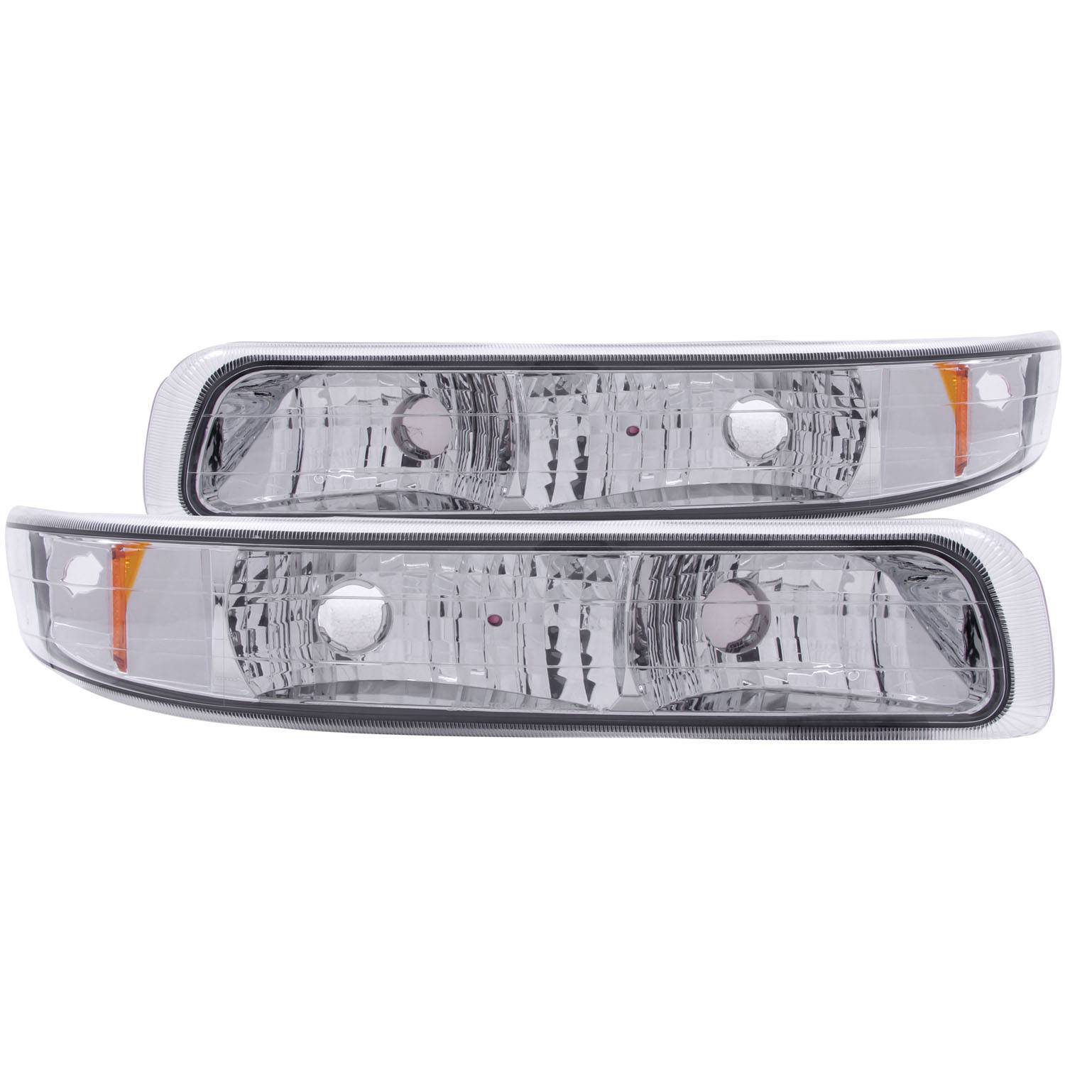 CHEVY SILVERADO 1500/2500 99-02 / 3500 01-02 / SUBURBAN/TAHOE 00-06 PARKING/SIGNAL LIGHTS CHROME EURO AMBER