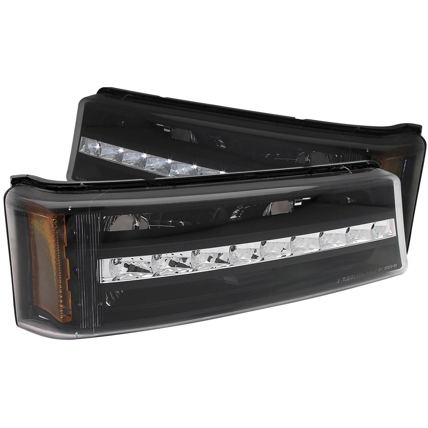 CHEVY SILVERADO / AVALANCHE 03-06 LED PARKING/SIGNAL LIGHTS BLACK G2