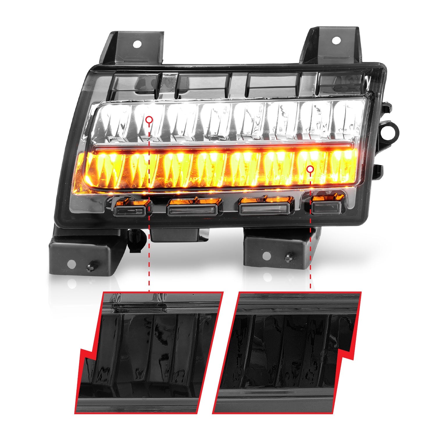 JEEP WRANGLER 18-25 FULL LED FENDER LIGHTS SMOKE W/ SEQUENTIAL SIGNAL (FOR SPORT, SPORT S MODEL HALOGEN FENDER LIGHTS)