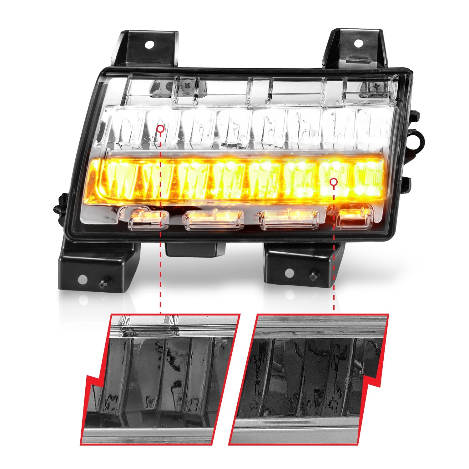 JEEP WRANGLER 18-25 FULL LED FENDER LIGHTS CHROME W/ SEQUENTIAL SIGNAL (FOR SPORT, SPORT S MODEL HALOGEN FENDER LIGHTS)