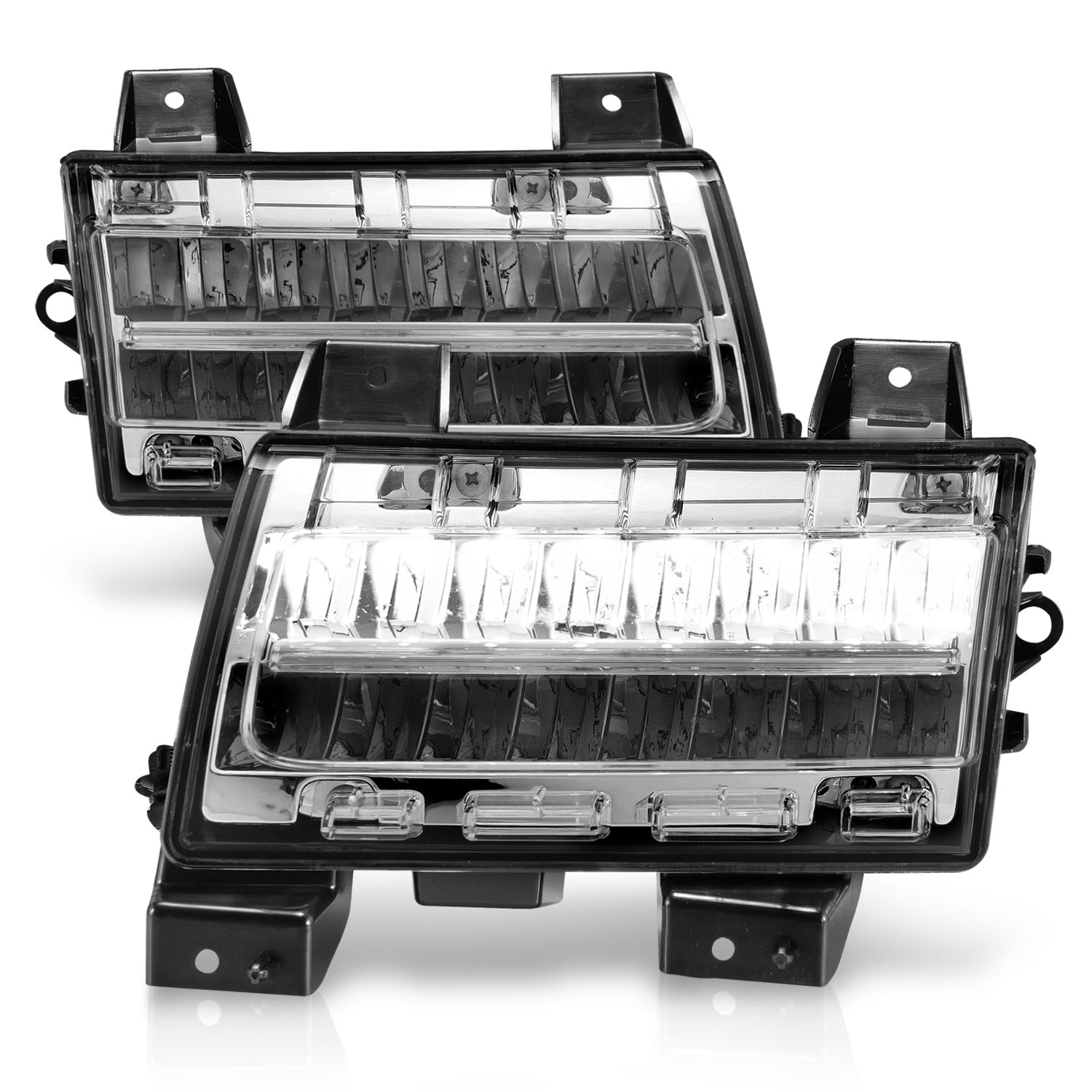 JEEP WRANGLER 18-25 FULL LED FENDER LIGHTS CHROME W/ SEQUENTIAL SIGNAL (FOR SPORT, SPORT S MODEL HALOGEN FENDER LIGHTS)