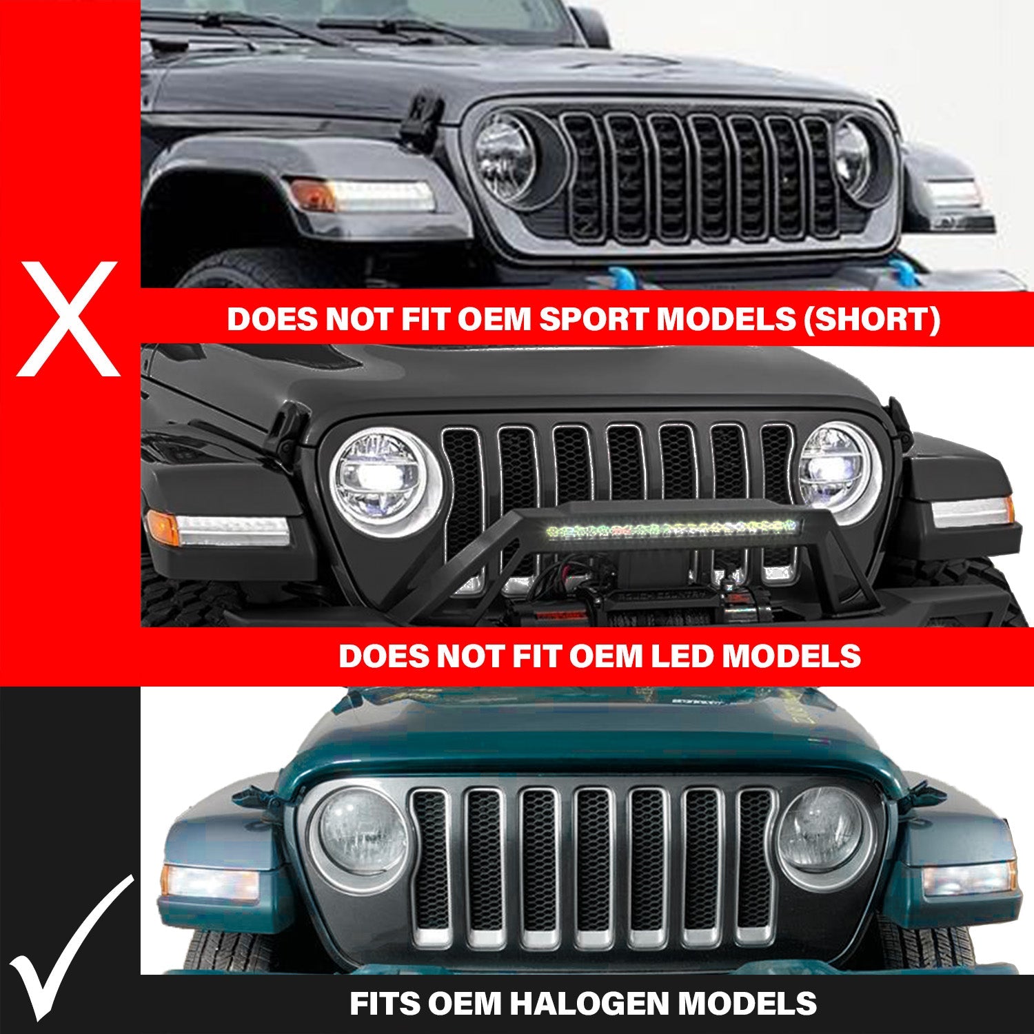 JEEP WRANGLER 18-25 / GLADIATOR 20-25 LED FENDER LIGHTS SMOKE LENS W/ SEQUENTIAL SIGNAL (FOR MODELS W/ FACTORY HALOGEN FENDER LIGHTS)