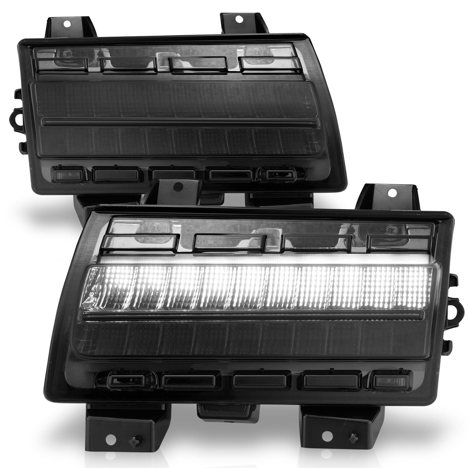 JEEP WRANGLER 18-25 / GLADIATOR 20-25 LED FENDER LIGHTS SMOKE LENS W/ SEQUENTIAL SIGNAL (FOR MODELS W/ FACTORY HALOGEN FENDER LIGHTS)