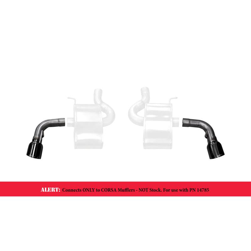 Corsa 2016-24 Chevy Camaro SS 2.75in Inlet / 4.5in Outlet Black PVD Tip Kit (For Corsa ExhaustOnly)