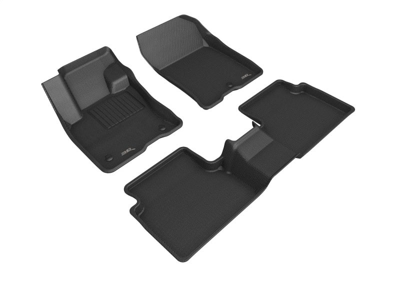 3D MAXpider 21-24 Ford Bronco Sport Kagu 1st / 2nd Row Floormats - Black-SR1 Performance