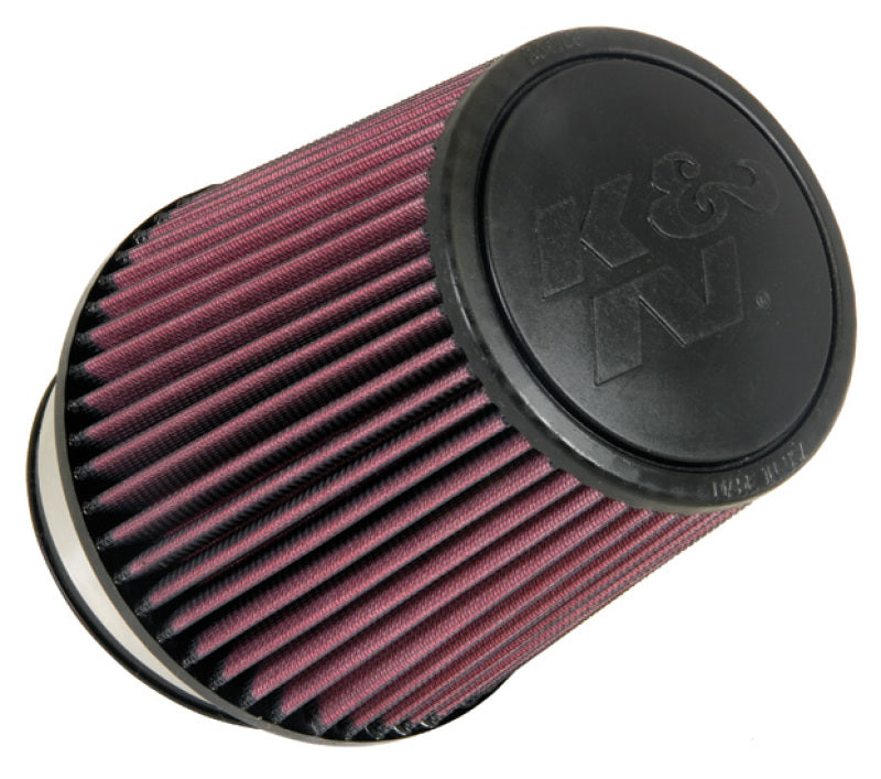 K&N Univ Rubber Round Tapered Filter 4.375in Flg ID/10 Deg Flg Angle 6in B OD/4.625in T OD/6.5in H-SR1 Performance