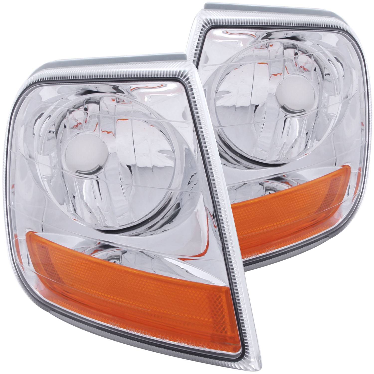 FORD F-150 97-03 / EXPEDITION 97-02 CORNER LIGHTS CHROME EURO (HARLEY-DAVIDSON&reg; STYLE)