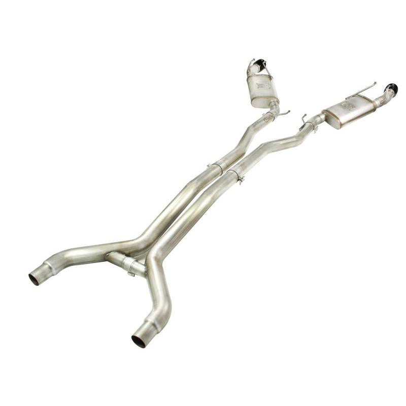 aFe MACHForce XP Exhaust 3in Stainless Stee CB/10-13 Chevy Camaro V8-6.2L (td) (gloss blk tip)-SR1 Performance
