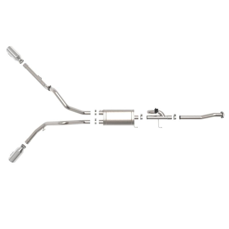 aFe Gemini XV 3in 304 SS Cat-Back Exhaust 15-20 Ford F-150 V6 2.7L/3.5 w/ Polished Tips