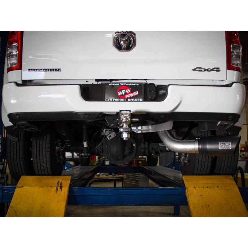 aFe Large Bore-HD 5in 409SS DPF-Back Exhaust System w/Black Tip 19-20 Ram Diesel Trucks L6-6.7L (td)-SR1 Performance