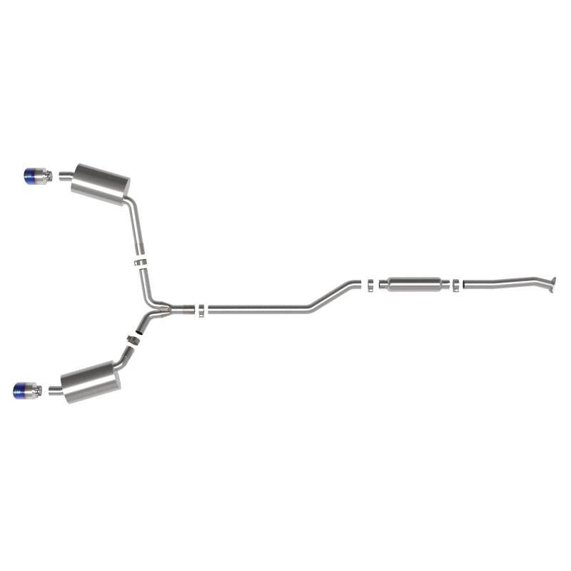 aFe 09-14 Acura TSX L4 2.4L Takeda 2-1/2in to 2-1/4in 304 SS Cat-Back Exhaust System w/BlueFlame Tip-SR1 Performance