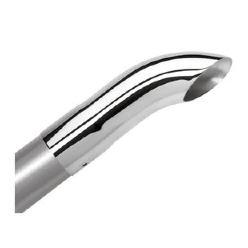 Borla Universal Polished Tip Single Round Turndown/Turnout (inlet 2 1/4in. Outlet 2 1/4in)