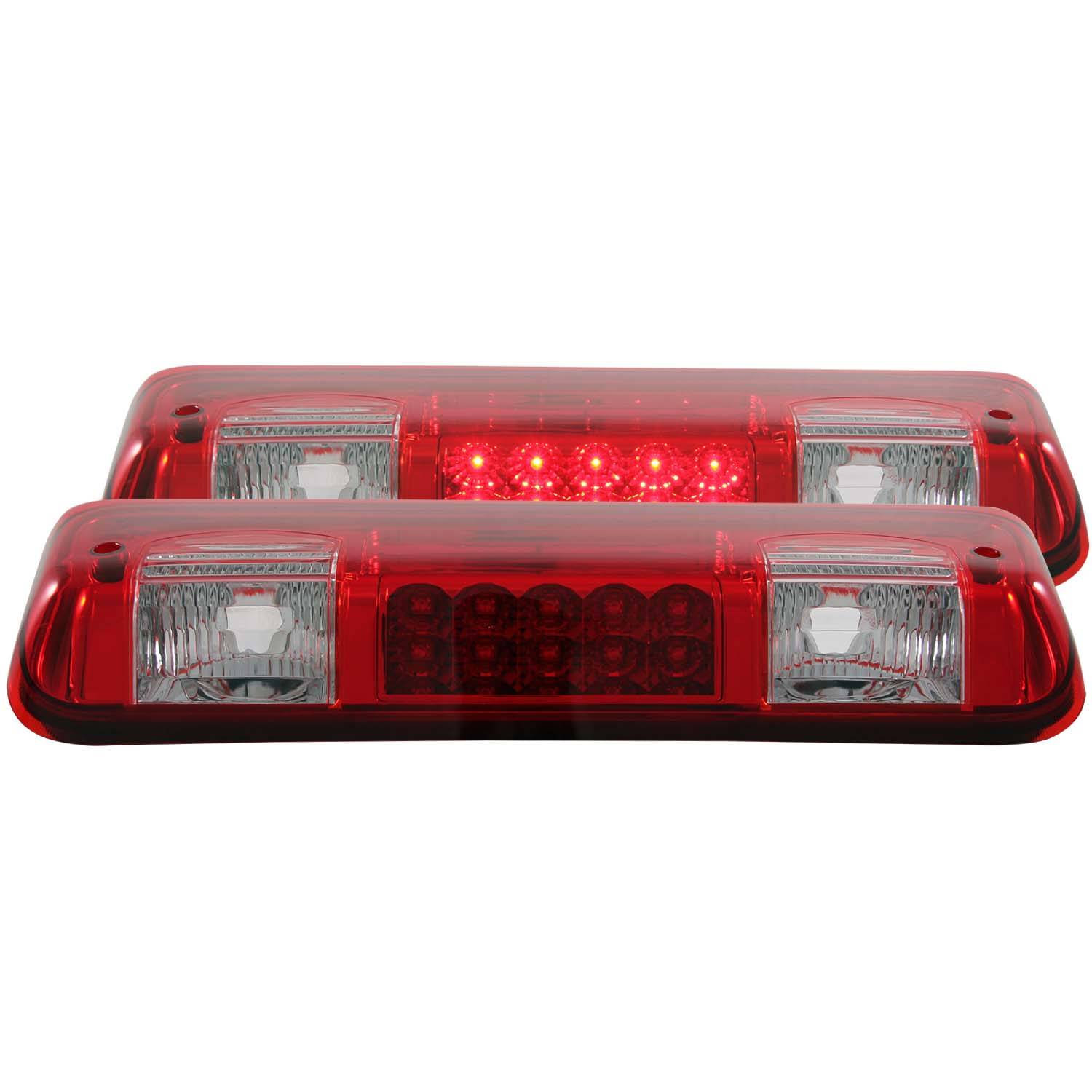 FORD F-150 04-08 LED 3RD BRAKE LIGHT CHROME RED/CLEAR LENS